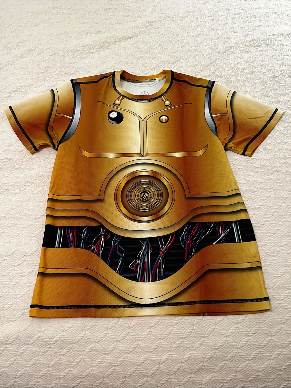 INKnBURN Men’s Star Wars C-3PO May the 4th Short Sleeve Tech Shirt (size Large)